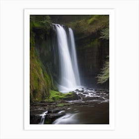 Henrhyd Falls, United Kingdom Realistic Photograph (3) Art Print