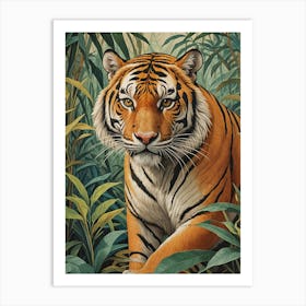 Tiger In The Jungle Art Print