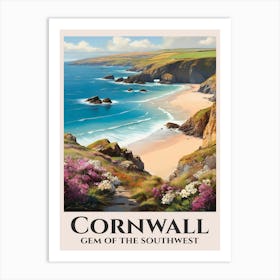 Cornwall Beach Art Print