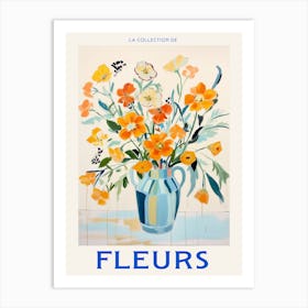 French Flower Poster Flowers 2 Art Print