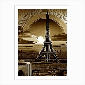 Paris At Sunset 2 Art Print