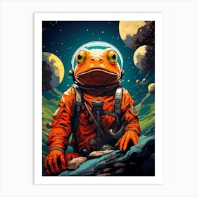 Frog In Space Art Print