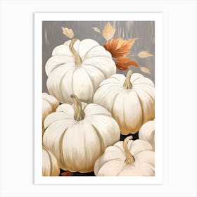 Neutral Pumpkin Painting 1 Art Print
