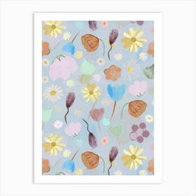 Poppies And Daisies Art Print