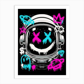 Urban Astronaut Graffiti Art Print