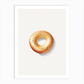 Baked Bagel Marker Art 1 Art Print