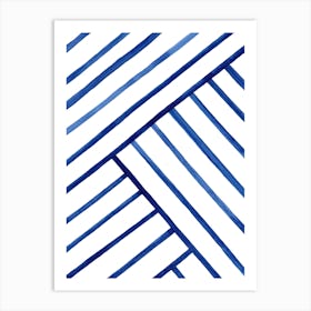 Blue Stripes Art Print