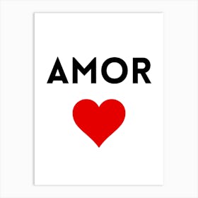 Amor Heart Love Print Art Print