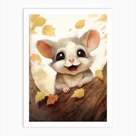 Adorable Chubby Posing Possum 5 Art Print
