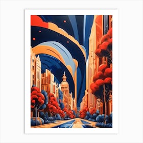 Cityscape Street Poster