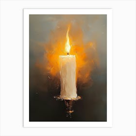 Candle Burning Art Print