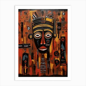 Secrets Of The Sahara; African Tribal Masks Art Print