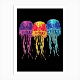 Irukandji Jellyfish Pop Art 4 Art Print