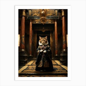 Cat In Chinese Costume Art Print