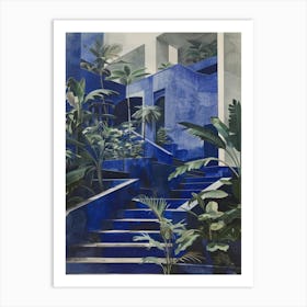 Blue Stairs 1 Art Print