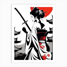 Deadly Geisha Art Print