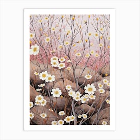 Gypsophila Babys Breath 4 Flower Painting Art Print