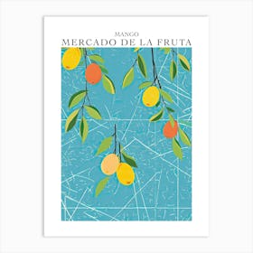 Mercado De La Fruta Mango Illustration 4 Poster Art Print