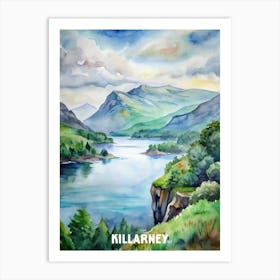 Killarney National Park Watercolor Painting Art Print