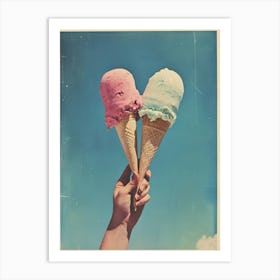 Retro Polaroid Ice Cream Inspired 2 Art Print