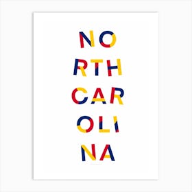 North Carolina State Flag Colours Art Print