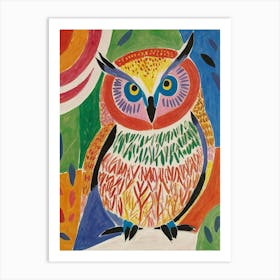 Owl Style Henri Matisse 2 Art Print