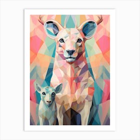 Abstract Geometric Animals 3 Art Print