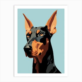 Doberman Canvas Art Art Print