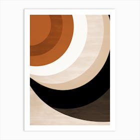 Black And White Klosterneuburg Geometric Essence Art Print