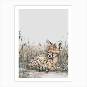 Cheetah Cub Art Print