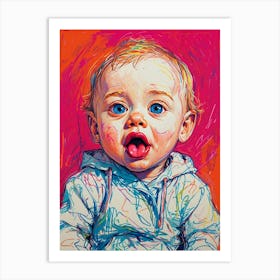 Baby With Blue Eyes Art Print