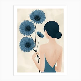 Blue Flowers 7 Art Print