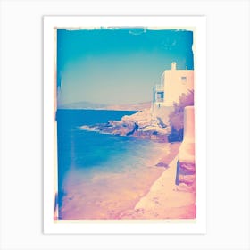 Mykonos Retro Polaroid Style 2 Art Print