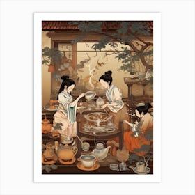 Chinese Tea Culture Vintage Illustration 10 Art Print