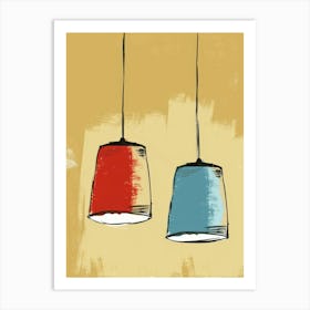 Two Hanging Lamps 1 Art Print