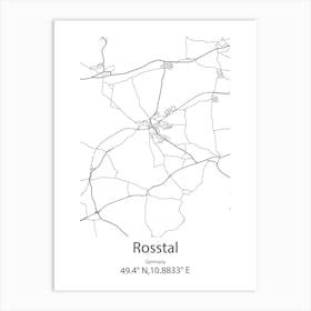 Rosstal,Germany Minimalist Map Art Print