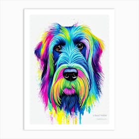 Standard Schnauzer Rainbow Oil Painting Dog Art Print