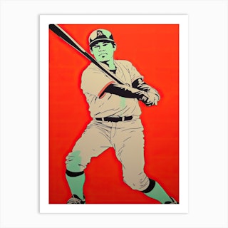 PRINT Edward Penfield Vintage Baseball Player Graphic 