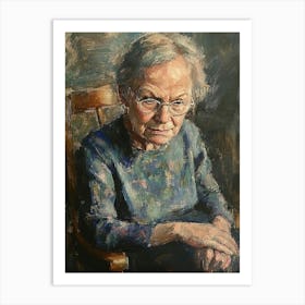 Portrait Of An Old Lady Art Print