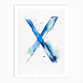 V, Letter, Alphabet Minimalist Watercolour 4 Art Print