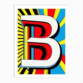 B, Letter, Alphabet Comic 10 Art Print