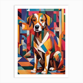 Geometric Dog 1 Art Print