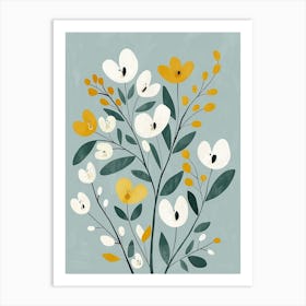 Pear Tree Flat Illustration 7 Art Print