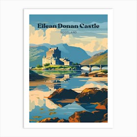 Eilean Donan Castle Historical Art Illustration Art Print