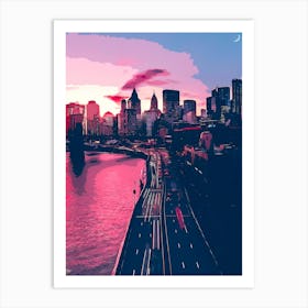 City at night Art Print