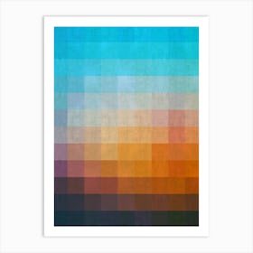 Geometric sunset 4 Art Print