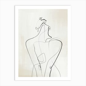 Female One Line Drawing 1 Art Print