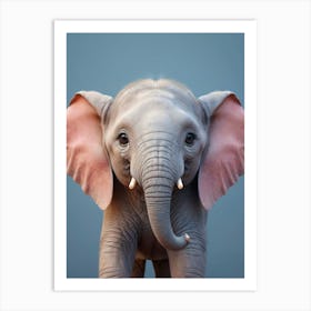 Cute Baby Elephant Nursery Ilustration (27) Art Print