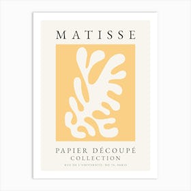 Yellow Matisse Leaf Print 1 Art Print