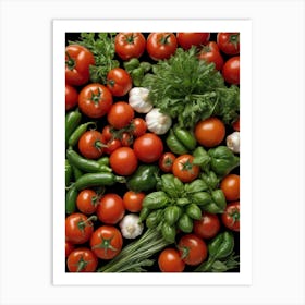 Fresh Vegetables Kitchen Wall Art 4 Art Print